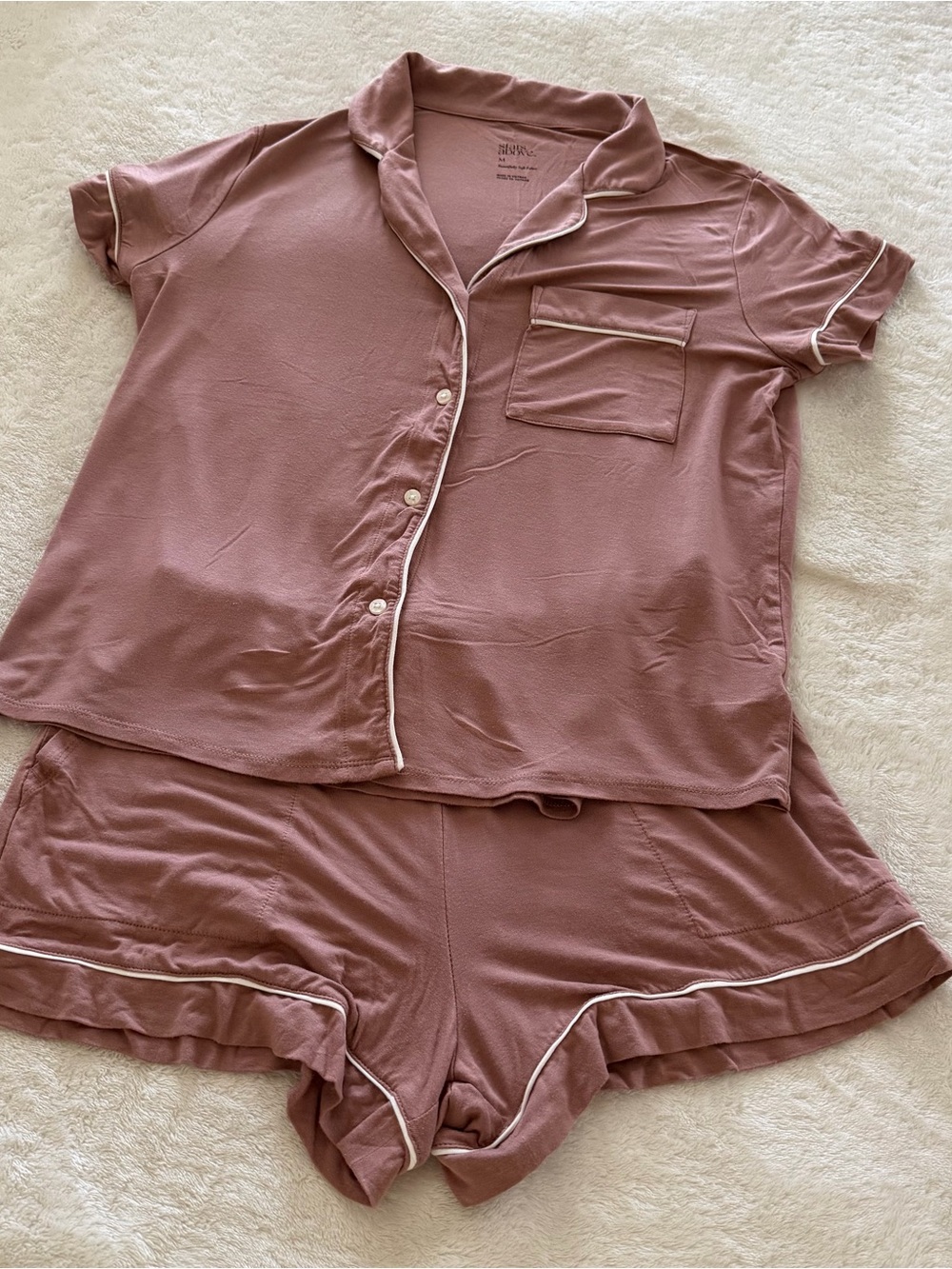 Stars Above Women's Dusty Rose Short Pajama Set size medium